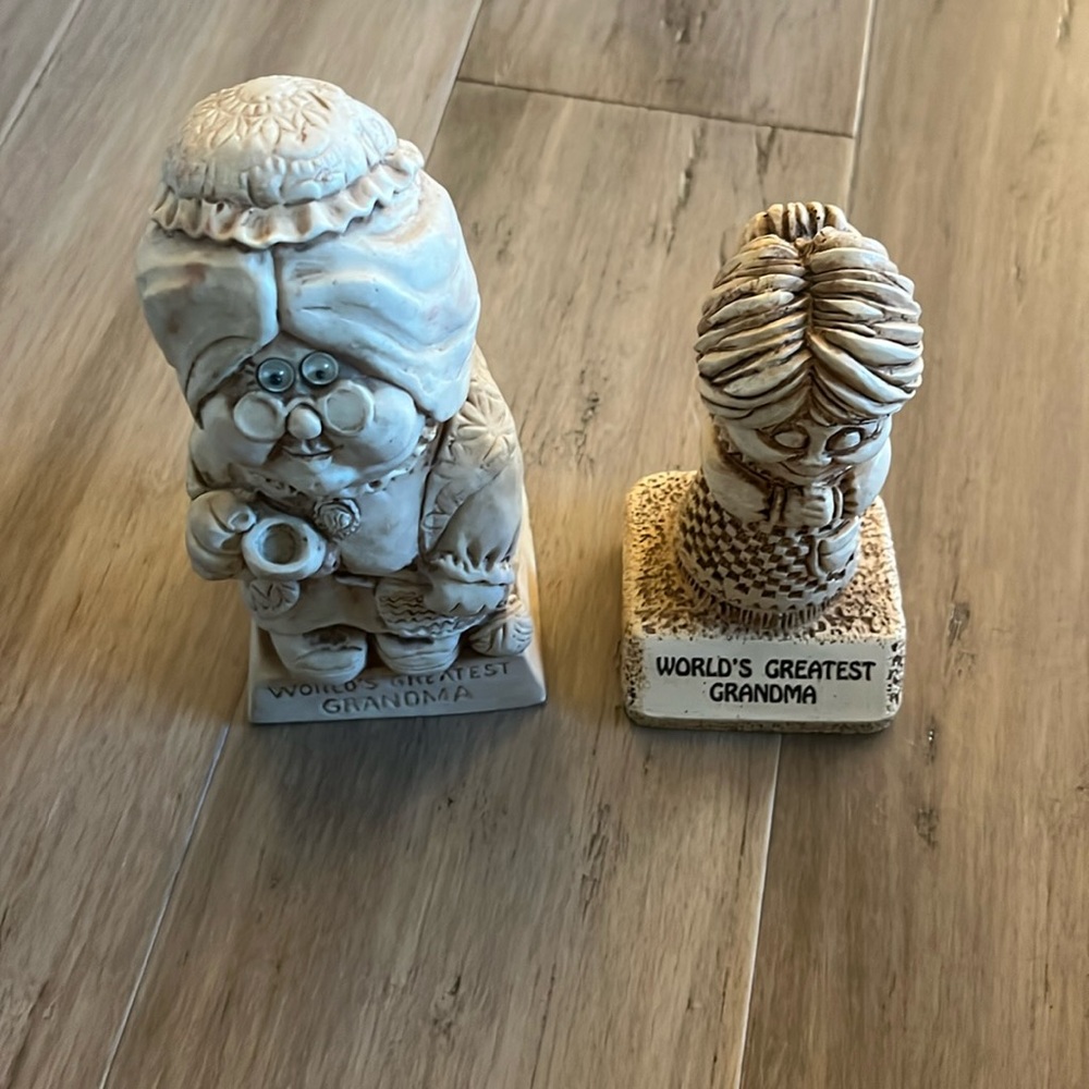 Vintage Made in USA Worlds Greatest Grandmas Trophy (set of 2)